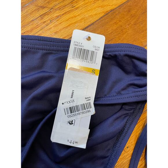 NWT Anne Cole Navy Blue Bikini Swimsuit Bottom Women’s Size Small Full Coverage - Picture 4 of 4